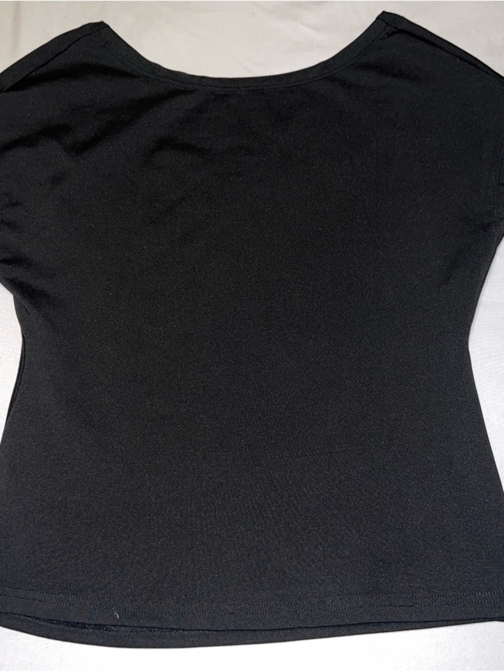 SHEIN Black Short Sleeve Scoop Neck Tee